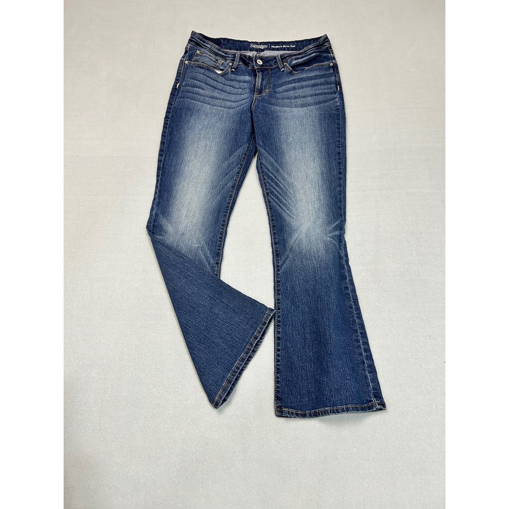Signature by Levi Strauss & Co Modern Boot Cut Blue Jeans 12P Med. Wash Stretch